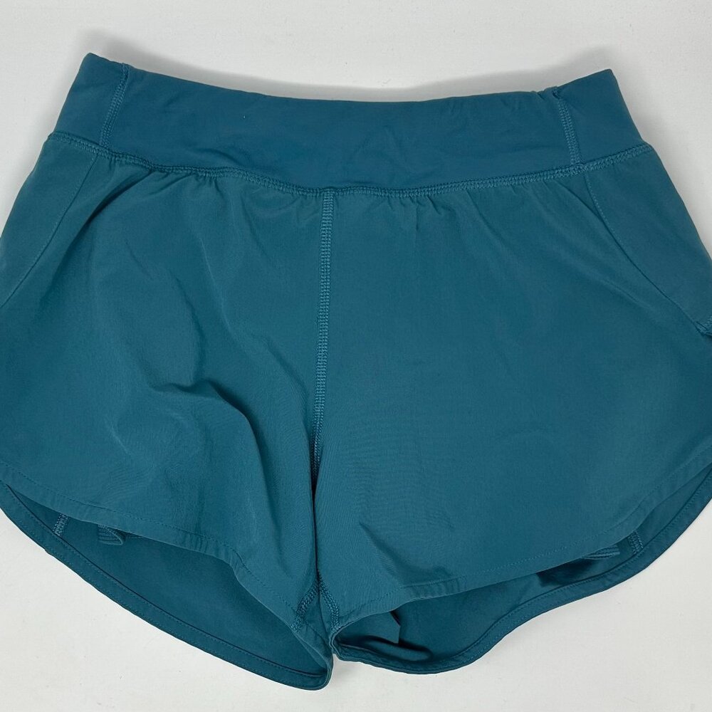 Athleta Rally With It 3" Inseam Shorts Lined Teal Womens Large 12